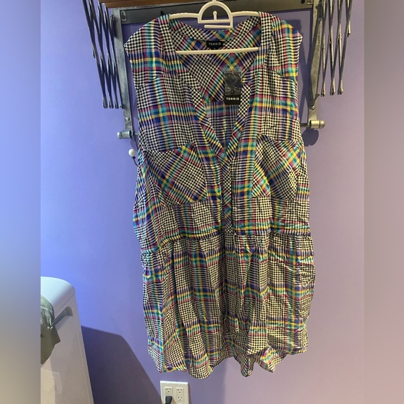 Colourful plaid TORRID tank 5x NWT - Picture 1 of 3